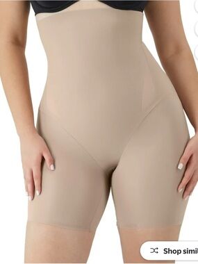 New Maidenform High-Waist thigh slimmer Nude Shaping Shorts Control sculpts